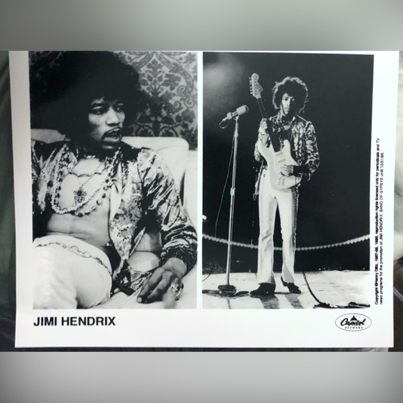 Jimi Hendrix 1995 B/W Photo 8X10 Capitol Records 1995 Promo Brand of Gypsies - Picture 5 of 5